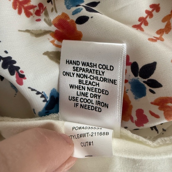 41 Hawthorn Liano Mixed Material Back Detail Floral Top XS - Picture 2 of 10